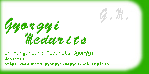 gyorgyi medurits business card