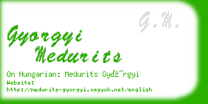 gyorgyi medurits business card